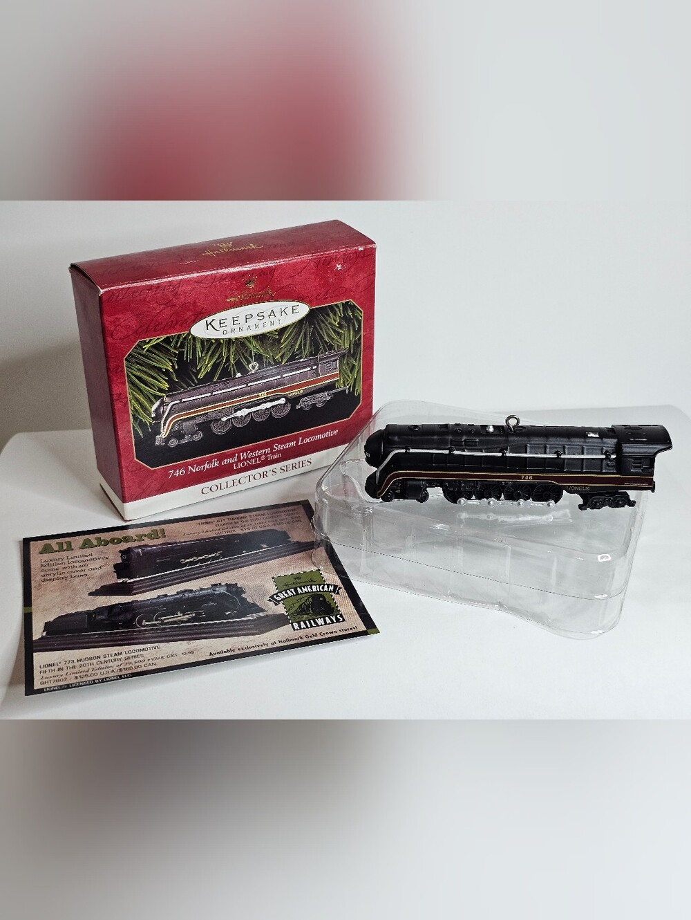 Hallmark Keepsake 1999 Lionel 746 Norfolk & Western Steam Locomotive Ornament #4